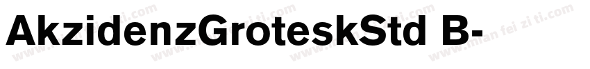 AkzidenzGroteskStd B字体转换